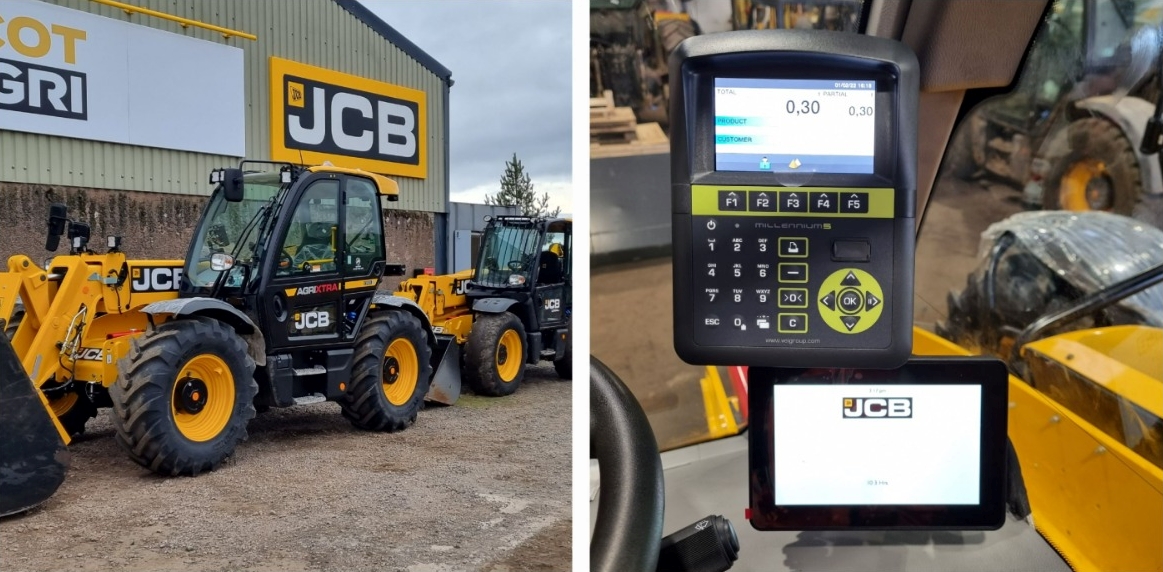 JCB loading shovel weighing system