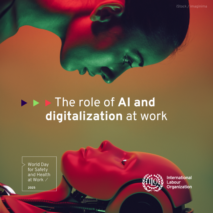 The theme for World Day for Safety and Health at Work 2025 is the role of AI and digitalisation at work